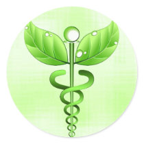 Caduceus: Alternative Medicine Round Stickers