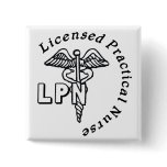 CADUCEUS LPN LOGO LICENSED PRACTICAL NURSE buttons