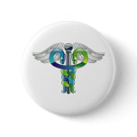 Caduceus medical symbol buttons