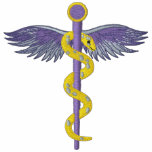 Caduceus Snake embroidered shirts