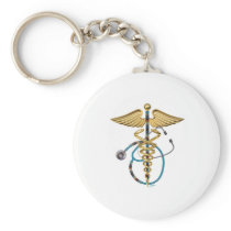 Caduceus & Stethoscope Key Chains
