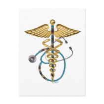 Caduceus & Stethoscope Post Cards