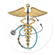 Caduceus & Stethoscope Sticker