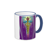 CADUCEUS , vibrant gold ametist Mugs