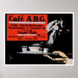 Cafe ABG Vintage Coffee Shop Ad Art Print