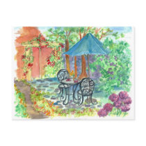 Cafe Bistro Set Postcard