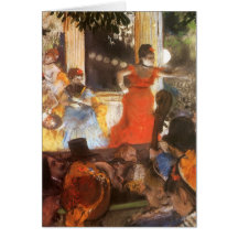 Cafe Concert at Les Ambassadeurs by Edgar Degas Greeting Cards