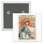 Cafe Malt Vintage Coffee Drink Ad Art Pin