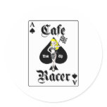 Cafe Racer Blonde Round Sticker
