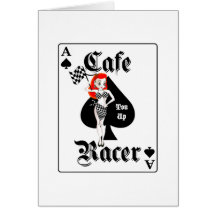 Cafe Racer Tonne Up Redhead Greeting Card