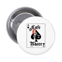 Cafe Racer Tonne Up Redhead Pinback Buttons