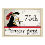 Cafe Society Custom Personalised Womans Birthday Custom Invite