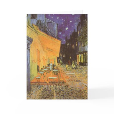 Cafe Terrace at Night by Vincent van Gogh Greeting Card by MasterpieceCafe