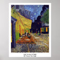 Cafe Terrace At Night By Vincent Van Gogh posters