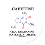 Caffeine A.K.A. Guaranine, Mateine and Theine stickers