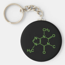 Caffeine Coffee Molecule Keychain