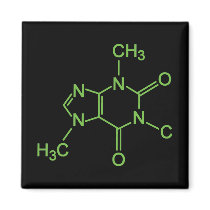 Caffeine Coffee Molecule Fridge Magnet