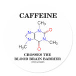 Caffeine Crosses The Blood Brain Barrier stickers