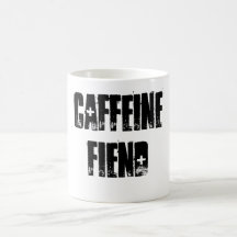 caffeine fiend coffee cup mug