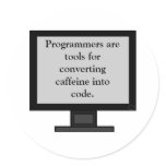 Caffeine into Code Stickers