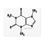 Caffeine Molecular Structure postcards