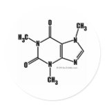 Caffeine Molecular Structure stickers