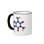 Caffeine Molecule 3D structure mugs