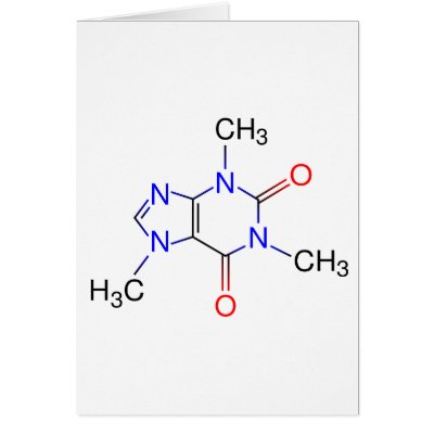 Caffeine Molecule Card by GenepoolDesign