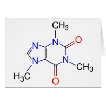 Caffeine Molecule Greeting Card