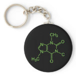 Caffeine Molecule Keychain