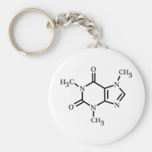 Caffeine Molecule keychain