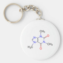 Caffeine Molecule Keychain