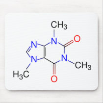 Caffeine Molecule Mouse Pads