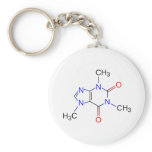Caffeine Molecule Organic Compound keychains