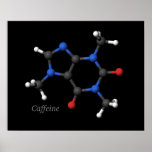 Caffeine Molecule Poster posters