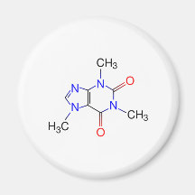 Caffeine Molecule Refrigerator Magnet
