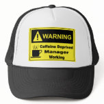 Caffeine Warning Manager hats