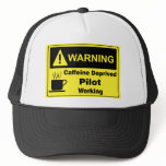 Caffeine Warning Pilot hats