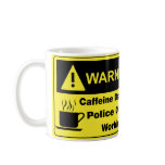 Caffeine Warning Police Officer mugs