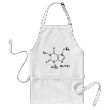 Caffiene molecule (chemical structure) aprons