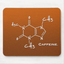 Caffiene molecule (chemical structure) mouse pads