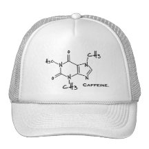 Caffiene molecule (chemical structure) trucker hat