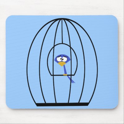 Caged Bird Mousepad by stlewis75