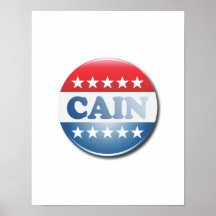 CAIN CAMPAIGN BUTTON POSTER