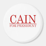 CAIN FOR PRESIDENT (Red) Refrigerator Magnets