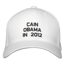 CAIN OBAMA IN 2012 EMBROIDERED HAT