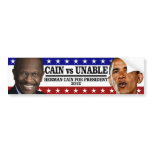 CAIN vs UNABLE bumper stickers