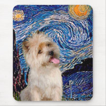 Cairn Terrier 9 - Starry Night Mouse Mats