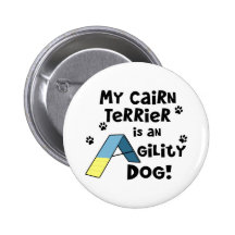 Cairn Terrier Agility Dog Button