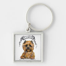 Cairn Terrier Banner Keychain
